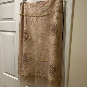 Maurizio Pecoraro Swirl Embroidered skirt, side zipper 🔥